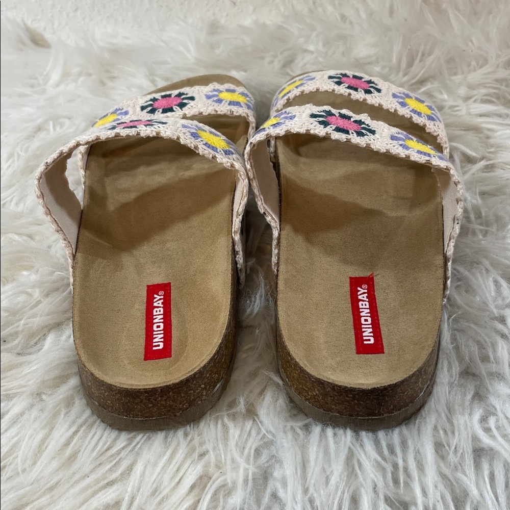 UNIONBAY Monica Ivory Crochet Slip-On Slide Sandals Size 11 NEW - Picture 5 of 14